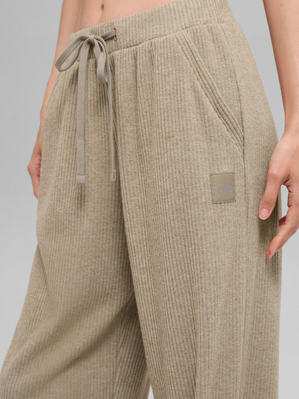 Alo Yoga Muse Wide Leg Pant Gravel Heather XS